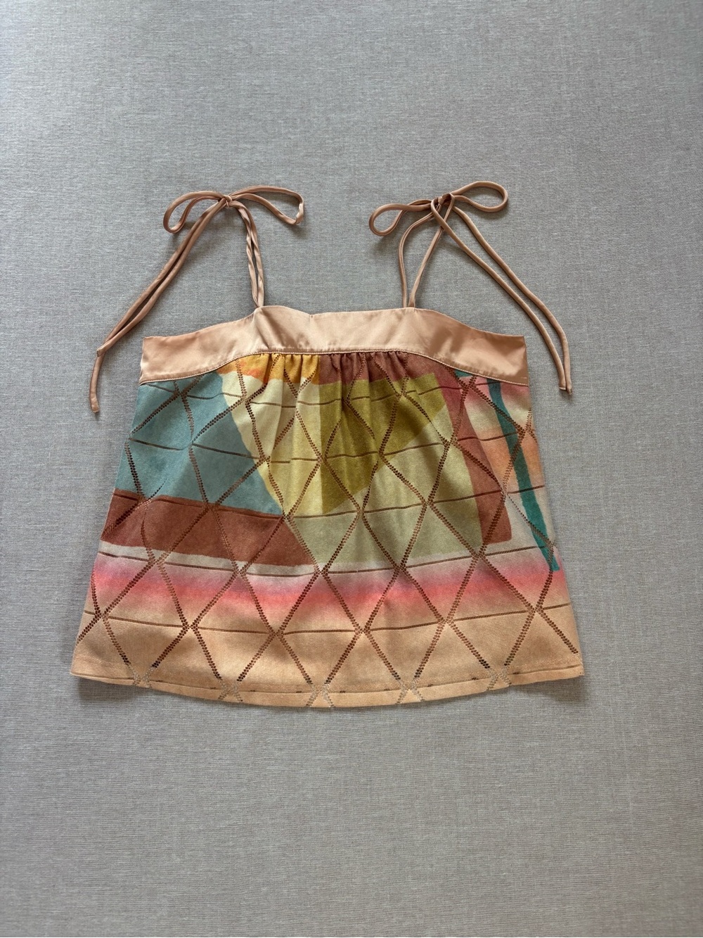 Anthropologie embroidered crochet boho peasant tank top Small